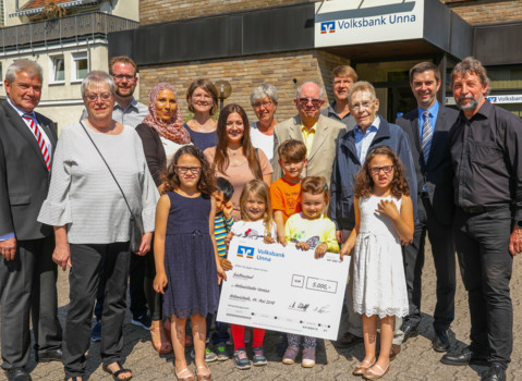 Spendenübergabe der Volksbank in Holzwickede